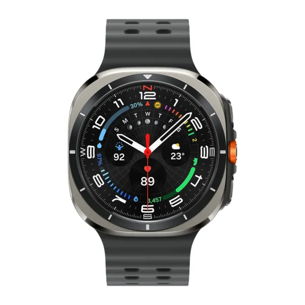 Умные часы Samsung Galaxy Watch Ultra 47мм, ремешок Marine (Titanium Silver, 2025)